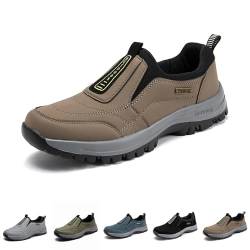 Hatme OrthopäDische Wanderschuhe, Hatme Orthopedic Wanderschuhe Walking Mens Sports Breathable Casual Non Slip Shoes (Khaki, Erwachsene, 46, Numerisch, EU Schuhgrößensystem, Breit) von Oveallgo