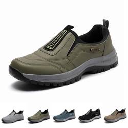 Hatme OrthopäDische Wanderschuhe, Hatme Orthopedic Wanderschuhe Walking Mens Sports Breathable Casual Non Slip Shoes (Militärgrün, Erwachsene, 50, Numerisch, EU Schuhgrößensystem, Breit) von Oveallgo