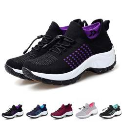 Orthopädische Komfortschuhe Damen, Orthopädische Komfortschuhe für Frauen, Modische Atmungsaktive Sportschuhe (Purple, Erwachsene, 44, Numerisch, EU Schuhgrößensystem, Breit) von Oveallgo