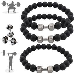 Oveallgo 3 Stück Hantel-Armband, Hantelarmband, Gym-Armband, Gym-Schäkel-Hantel-Armband, Gewichtsarmband Für Männer, Dumbbell Bracelet (Paket-1) von Oveallgo