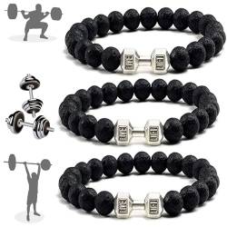 Oveallgo 3 Stück Hantel-Armband, Hantelarmband, Gym-Armband, Gym-Schäkel-Hantel-Armband, Gewichtsarmband Für Männer, Dumbbell Bracelet (Paket-2) von Oveallgo