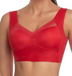 Oveallgo Hatme Haltungskorrektur BH, Natürliche Eleganz Unsichtbare Unterstützung Null Gefühl Bügellos Push-Up Bequem BH (DE/NL/SE/PL, Alphanumerisch, 3XL, Regular, Regular, red) von Oveallgo