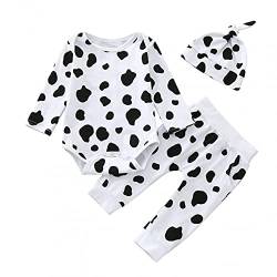OverDose Baby Kleinkinder Bekleidungssets Langärmliges Dalmatiner Strampler-Top-Hosen-Set für männliche und weibliche Säuglinge (0-2Jahr) von OverDose Boutique