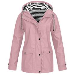 OverstepA Regenjacke Damen Regenjacke 2023 Damen GroßE GrößEn Regenjacke Damen Wasserdicht Warme Regenjacke Damen Mit Kapuze Wasserdicht Wetterfest üBergangsjacke Regenjacke Damen von OverstepA