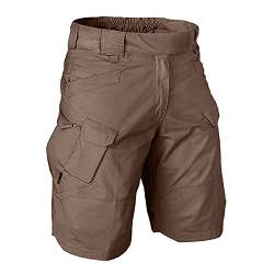 OverstepA Zip Hose Herren Shorts Sommer Cargo Hose Kurz Shorts Herren Sommer Hose Jeans Herren Kurze Hosen Herren Hose Kurz Herren Kurze Hose Herren Hose Kurz Herren braun XL LX927 von OverstepA