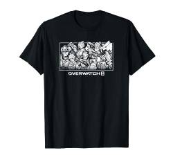 Overwatch 2 Heroes Group Shot Colorless Poster T-Shirt von Overwatch