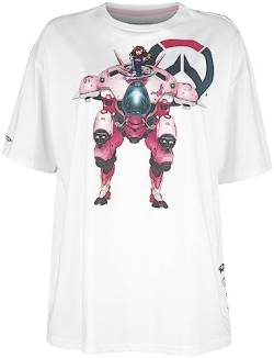 Overwatch D.VA Männer T-Shirt weiß M 100% Baumwolle Blizzard Entertainment, Fan-Merch, Gaming von Overwatch