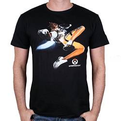 Overwatch - Herren Premium T-Shirt - Tracer Jump (Schwarz) (S-XL) (L) von Overwatch
