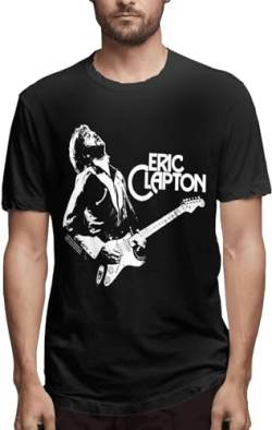 Eric Music und Clapton Jugendliche & Erwachsene Herren Kurzarm T-Shirts Rundhals Top Kleidung T-Shirts, Schwarz , 56 von Ovid
