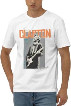 Eric Music und Clapton Jugendliche & Erwachsene Herren Kurzarm T-Shirts Rundhals Top Kleidung T-Shirts, weiß, L von Ovid