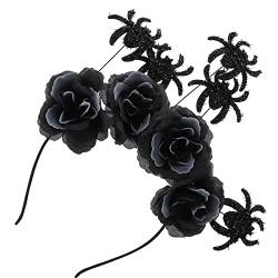 OwKay Dekorative Stirnband aus Totstoff für Damen - Party Dekoration mit Tag und Nacht - Die Rose des Accessoires - Cosplay Halloween Boppers - Blumen Kopfschmuck von OwKay