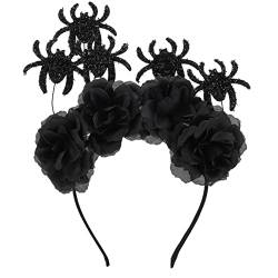 OwKay Dekorative Stirnband aus Totstoff für Damen - Party Dekoration mit Tag und Nacht - Die Rose des Accessoires - Cosplay Halloween Boppers - Blumen Kopfschmuck von OwKay