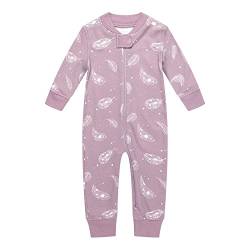 Owlivia Baby Schlafstrampler aus Bio Baumwolle, für Mädchen und Jungen, Langarm (Feder, 18-24 Monate) von Owlivia