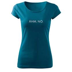 Ähm nö Mädchen T-Shirt Bedruckt mit Sprüchen im Vintage Style (Pure-464-2XL-Petrol) von OwnDesigner