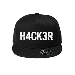 Hacker Baumwolle Baseball Cap, Basecap - Unisex Kappen, Sport, Reisen, Style - Baseballkappe Kappe, Mütze (411-Cap5P-1Schwarz) von OwnDesigner