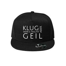 Klug war´s Nicht Aber geil Baumwolle Baseball Cap, Basecap - Unisex Cap, Sport, Reisen, Style - Baseball Cap, Mütze (Cap 463-Schwarz) von OwnDesigner