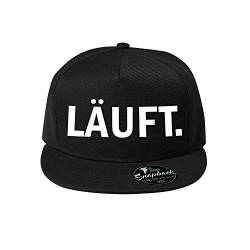 Läuft Baumwolle Baseball Cap, Basecap - Unisex Kappen, Sport, Reisen, Style - Baseballkappe Kappe, Mütze (408-Cap5P-1Schwarz) von OwnDesigner