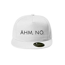 OwnDesigner Ähm nö Baseball Cap - Unisex Mütze, Cap für Herren und Damen, einfarbige Basecap, Snapback (Cap 464 Weiß) von OwnDesigner