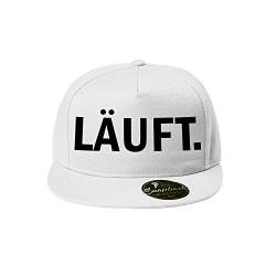 OwnDesigner Baseball Läuft Cap - Unisex Mütze, Kappe für Herren und Damen, einfarbige Basecap, rundum geschlossen (408-Cap5P-90Weis) von OwnDesigner