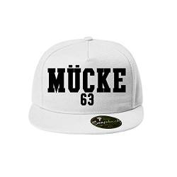 OwnDesigner Baseball Mücke 63 Cap - Unisex Mütze, Kappe für Herren und Damen, einfarbige Basecap, rundum geschlossen (410-Cap5P-90Weis) von OwnDesigner