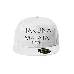 OwnDesigner Hakuna Matata Baseball Cap - Unisex Mütze, Kappe für Herren und Damen, einfarbige Basecap, rundum geschlossen (95-Cap-Weis) von OwnDesigner