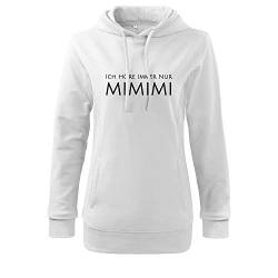 OwnDesigner Ich höre Immer nur Mimimi Sweatshirt Bedruckt mit Spruch Casual (408-440-S-Weiß) von OwnDesigner