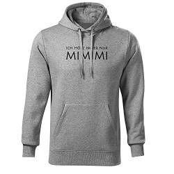 OwnDesigner Ich höre Immer nur mimimi Hoodie Damen mit Aufdruck Zip Pullover Female (Cape 440 XL Grau) von OwnDesigner