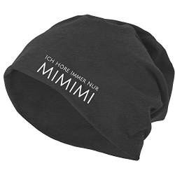 OwnDesigner Ich höre Immer nur mimimi Mütze für Herren & Damen in dunkelgrau Beanie (Mutze 440 Dg) von OwnDesigner