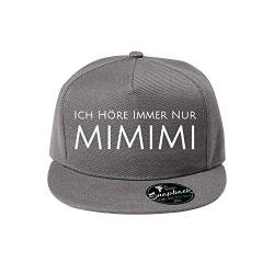 OwnDesigner Ich höre Immer nur mimimi Unisex Cap Classic Cap mit geradem Schirm, One Size Einheitsgröße für Männer und Frauen (Cap 440 Grau) von OwnDesigner