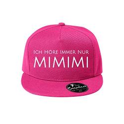 OwnDesigner Ich höre Immer nur mimimi Unisex Cap Classic Cap mit geradem Schirm, One Size Einheitsgröße für Männer und Frauen (Cap 440 Pink) von OwnDesigner