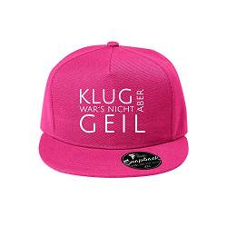 OwnDesigner Klug war´s Nicht Aber geil Unisex Cap Classic Cap mit geradem Schirm, One Size Einheitsgröße für Männer und Frauen (Cap 463 Pink) von OwnDesigner