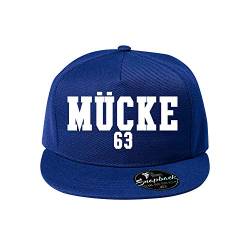 OwnDesigner Mücke 63 Baseball Cap - Unisex Mütze, Kappe für Herren und Damen, einfarbige Basecap, rundum geschlossen (410-Cap5P-4Blau) von OwnDesigner