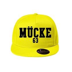 OwnDesigner Mücke 63 Kappe Unisex für Männer und Frauen - Baseball Cap mit WunschMücke 63 (410-Cap5P-6Gelb) von OwnDesigner