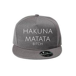 OwnDesigner Unisex Kappe Hakuna Matata Classic Cap mit geradem Schirm, One Size Einheitsgröße für Männer und Frauen (95-Cap-Grau) von OwnDesigner