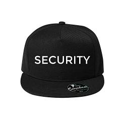 Security Baumwolle Baseball Cap, Basecap - Unisex Cap, Sport, Reisen, Style - Baseball Cap, Mütze (Cap 348-Schwarz) von OwnDesigner