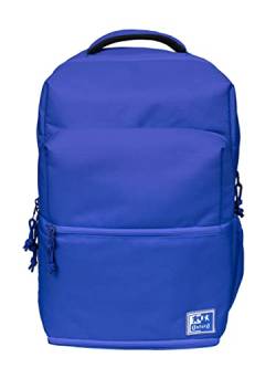 Oxford B-Out Unisex-Schulrucksack, 30 l, 42 cm, gepolsterte Laptoptasche, Isolierfach, recyceltes Polyester, RPET-Blau, Klein, blau, 42x30x15cm, Casual von Oxford