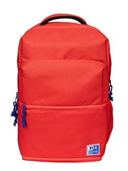 Oxford B-Out Unisex-Schulrucksack, 30 l, 42 cm, gepolsterte Laptoptasche, Kühltasche, recyceltes Polyester, RPET, Rot, rot, 42x30x15cm, Casual von Oxford