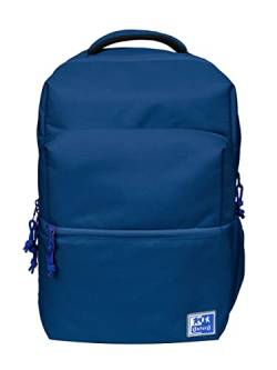 Oxford B-Ready Schulrucksack, Unisex, 18 l, 42 m, gepolsterte Laptoptasche, recyceltes Polyester, marineblau, 42x30x15cm von Oxford