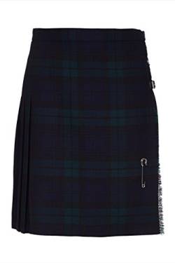 Oxfords Cashmere 100% Wolle Kurzer Kilt für Damen, Black Watch, 40 von Oxfords Cashmere