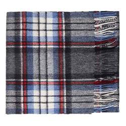 Oxfords Cashmere Reine Schurwolle Luxury Tartan Schal (Grey Stewart) von Oxfords Cashmere