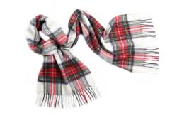 Pure Cashmere Tartan Scarf, Dress Stewart von Oxfords Cashmere