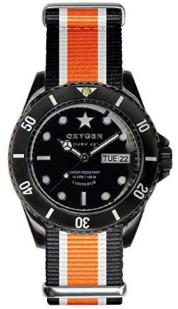 Oxygen Unisex-Armbanduhr Black Cat Analog Quarz Nylon EX-DV-CAT-42-NN-BLIVOR von Oxygen