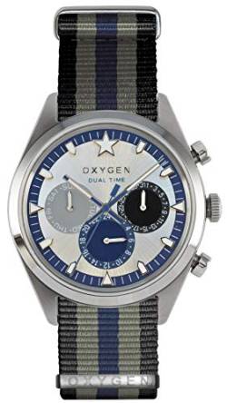 Oxygen Unisex-Armbanduhr Pacific 40 Analog Quarz Nylon EX-SDT-PAC-40-NN-BLGRNA von Oxygen