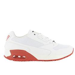 Oxypas Neu Sport, Berufsschuh Ela, Antistatischer (ESD) Leder Sneaker für Damen (38, Weiß-Fuchsia) von Oxypas