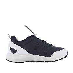 Oxypas Safety Jogger Sicherheitstrainer Herren - James - Bequemer, Rutchfest und mit Elastischen Schnürsenkeln, Navy EU 45 von Oxypas