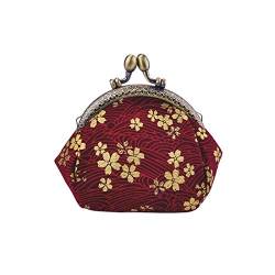 Oyachic Münzbörsen Münzbeutel Täschchen Portemonnaie Geldbeutel Coin Purse Pouch Wallet Münzen Geldbörse Geldtasche Münze Beutel (rot) von Oyachic