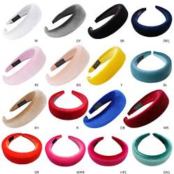 11 Farben Damen Gepolstertes Breites Schwamm Stirnband Glitzer Samt Süße Bonbonfarbe Günstige Sachen von Oyrcvweuylx
