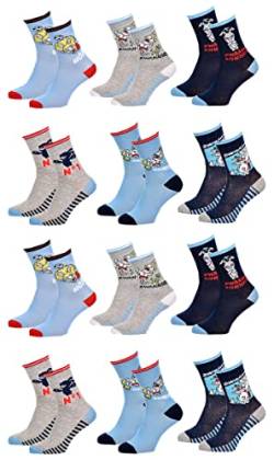 Ozabi Socken Jungen Lizenz PACK VON 12 PAAREN SURPRISE (as3, numeric, numeric_35, numeric_38, regular, 12er-Pack LAPINS CRETINS) von Ozabi