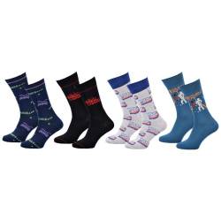 Ozabi Socken Pack Herren BACK TO THE FUTURE (as3, numeric, numeric_39, numeric_42, regular, regular, Packung mit 4 Paar 1487) von Ozabi