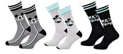 Ozabi Socken Pack Herren MICKEY MOUSE (as3, numeric, numeric_39, numeric_42, regular, regular, Packung mit 3 Paar 0352) von Ozabi